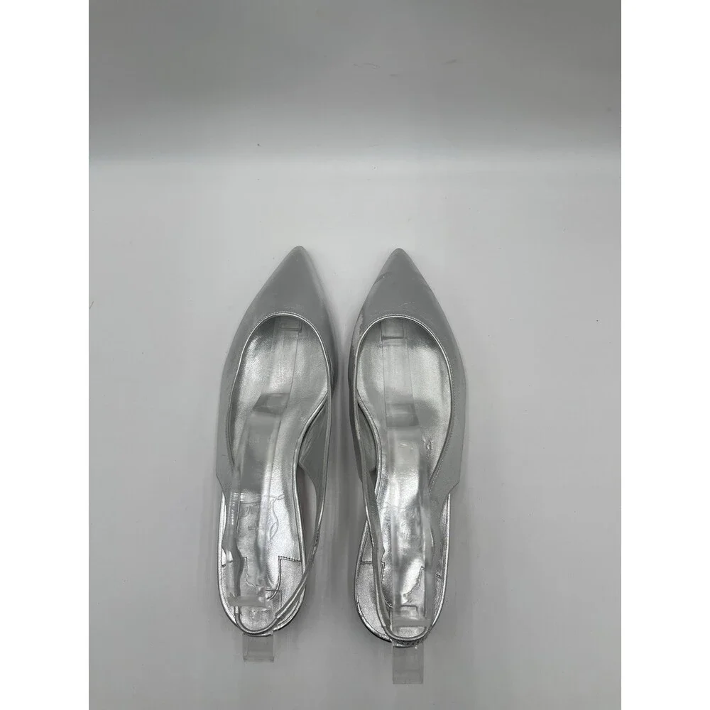 Christian Louboutin Hot Chickita sling metallic scallop flat shoes sandals 35.5 - Picture 5 of 7